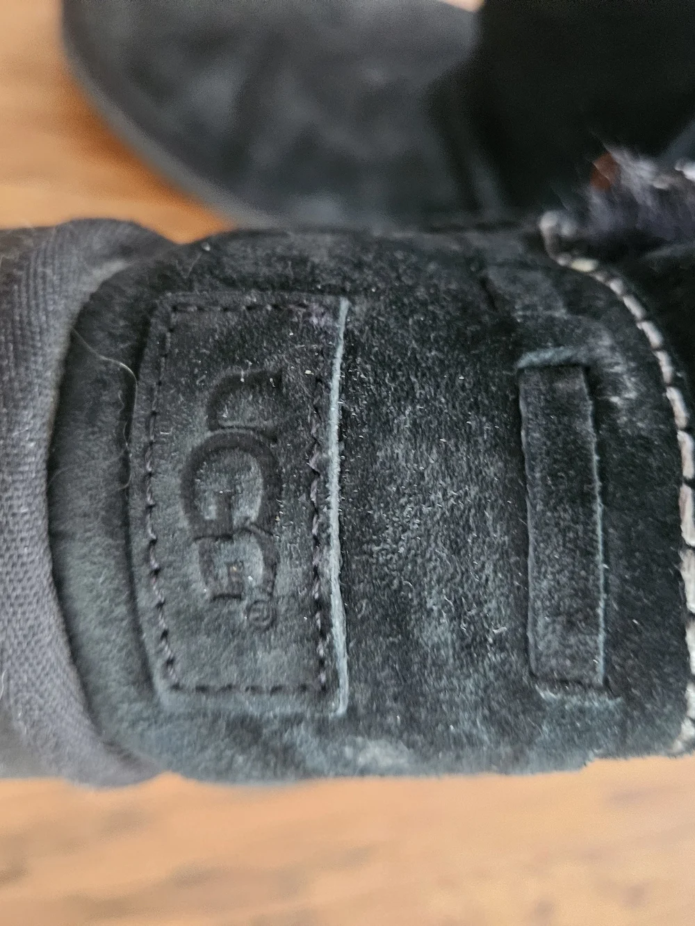 UGG Black Suede Shearling-Lined Winter Boots